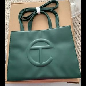 Medium dark olive Telfar shopping bag